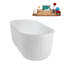 67" Streamline Soaking Freestanding Tub and Tray With Drain-102210900