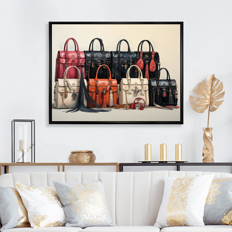 Sac de designer Minimalims Envy I - imprimé, H 34 po x l 44 po, Cadre photo noir