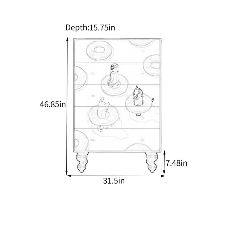 Armoire de rangement avec tiroirs en noyer