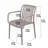 Outdoor Stackable Dining Chair With Armrest, All-weather Plastic Patio Chair, Pool Side Chair, Modern Slatted Design For Balcony, Garden, Backyard, Indoor & Outdoor Use (beige)-785081815