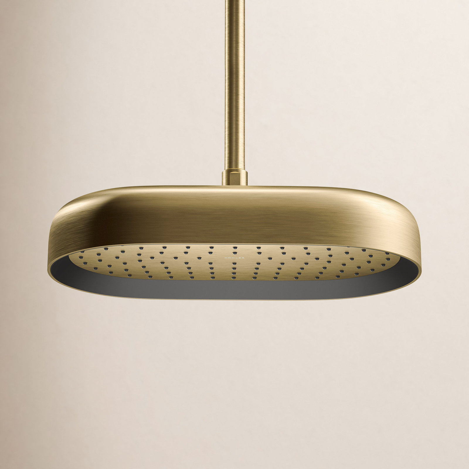 Statement 14" 2.5 GPM Oblong Rainhead, Vibrant Brushed Moderne Brass