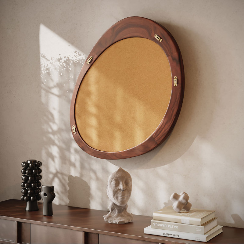 Miroir mural en bois massif