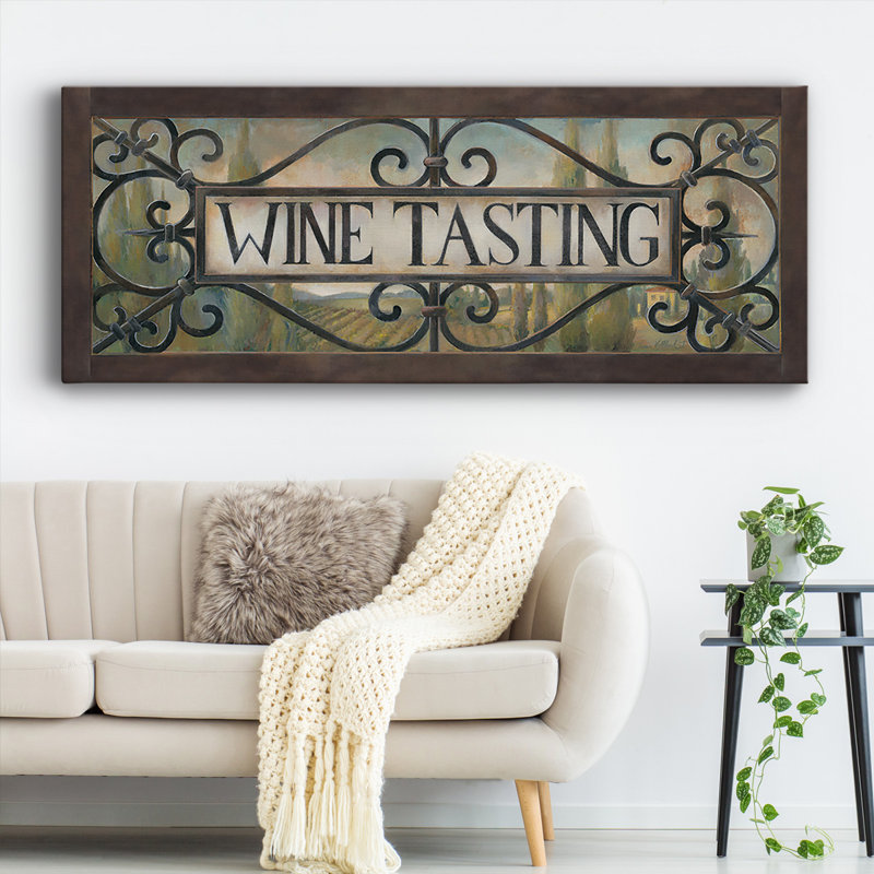 " Wine Tasting ", 12" H x 30" W x 1.5" D
