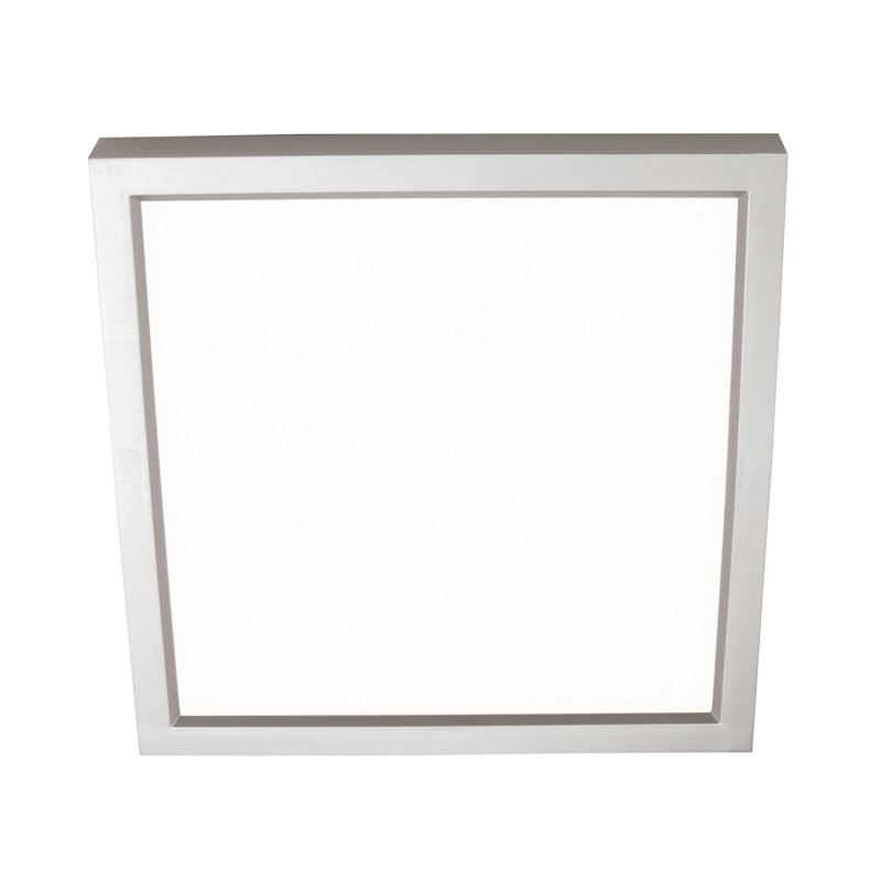 Edge LED Square Flush Mount, White, 0.67" H x 6.3" W x 6.3" D