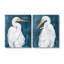 "Elegant Egrets On Blue Single Frame" par Grace Popp, 2 pièces sur toile-317569568-316675123