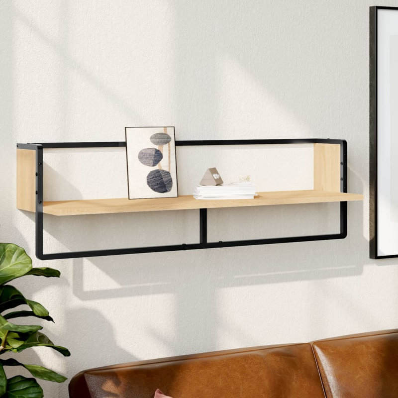 Narita Bracket Shelf, 30cm H x 30cm W x 25cm D, Black