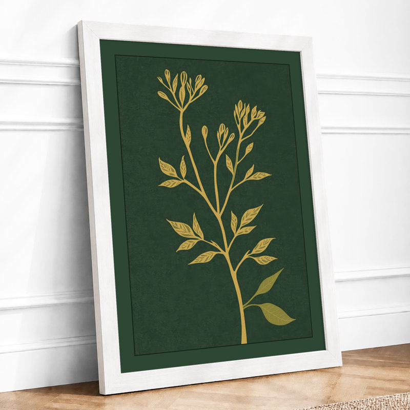 Gilded Botanica Botanical - Framed Print, A4 - 29.7 x 21.0 cm, White