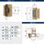 Charnière d'armoire double bronze 1/2 1/2 (13mm) superposable - 1 paire-86215654