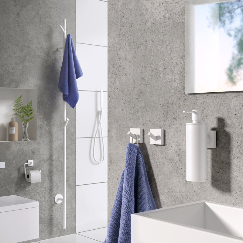 Wall mounted soap/lotion dispenser - square escutcheon 