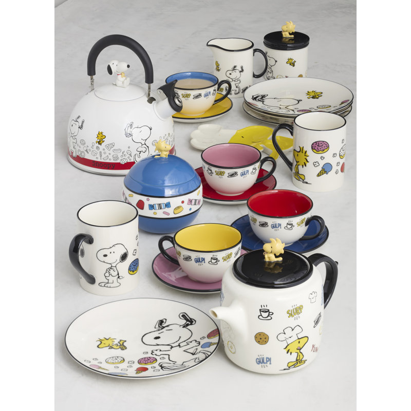 Lenox Chef Snoopy Tea Cup & Saucer, Set of 4