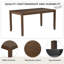 Ensemble de table de salle à manger 6 pièces avec banc et chaises Exquis, parfait pour les réunions de famille et les expériences culinaires modernes-341584710