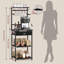 5 Tier Coffee Bar Station, Coffee Stand with Fabric Drawers, 8 S-Shaped Hooks-2106064702