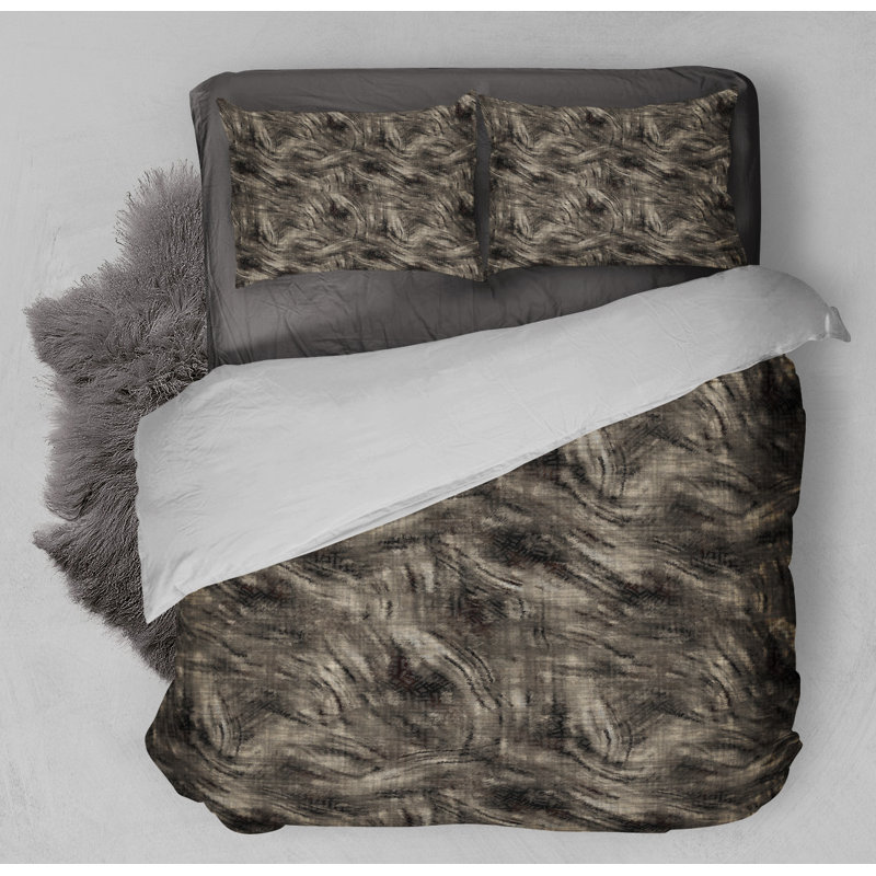 Polyester Abstract Comforter Set, King Comforter + 2 King Pillowcases