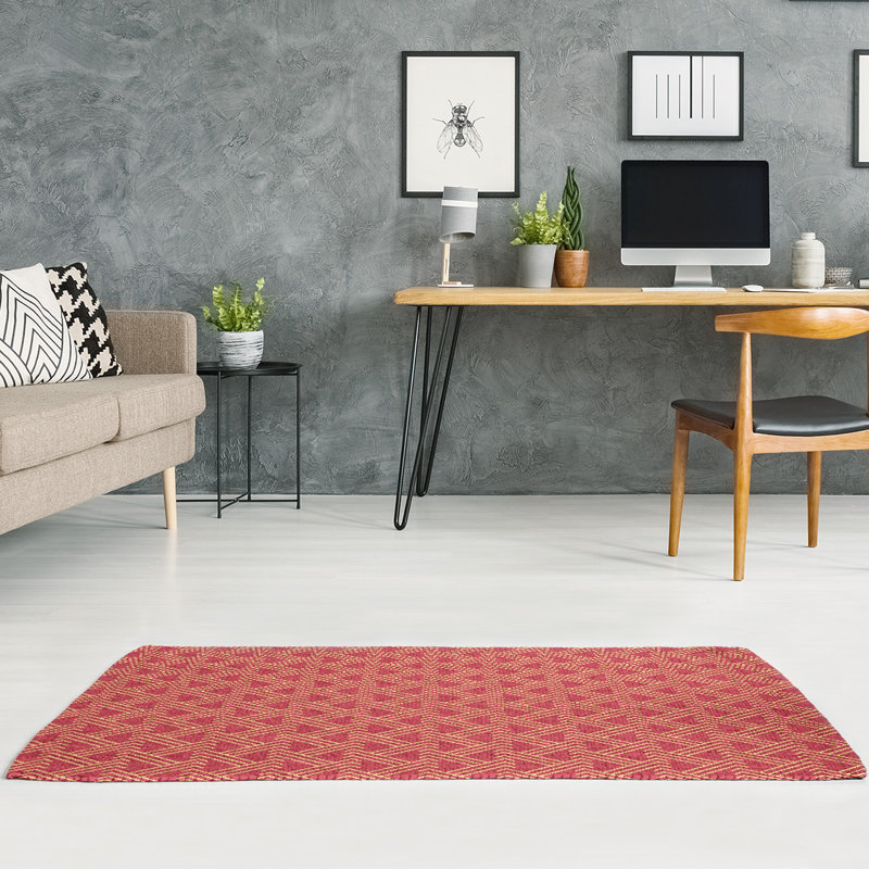 Chenille Geometric Indoor Rug, Rectangle 5' x 7'