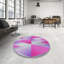 Tapis rose à motifs/mauves de zone Yemina-1305408961