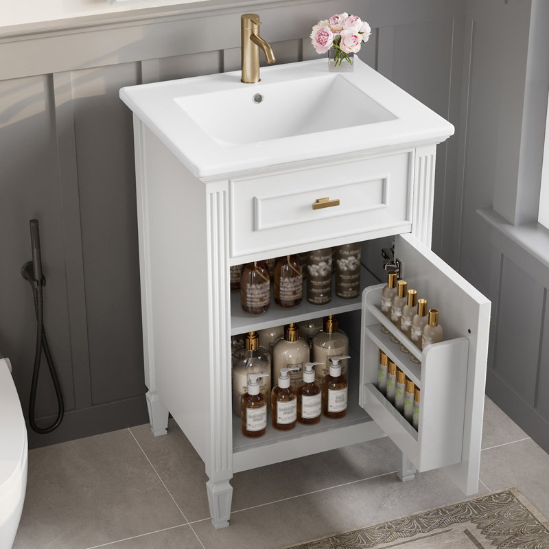 Meuble-lavabo de 20 pouces avec lavabo intégré