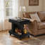 360°Rotating End Table with Wheels