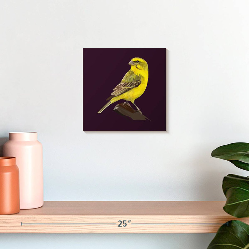Sunny Canary Bird, 10" H x 10" W