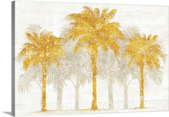 «Palm Coast I» par Sue Schlabach - impression d'art graphique, H 24 po x l 36 po x p 1,5 po, Toile