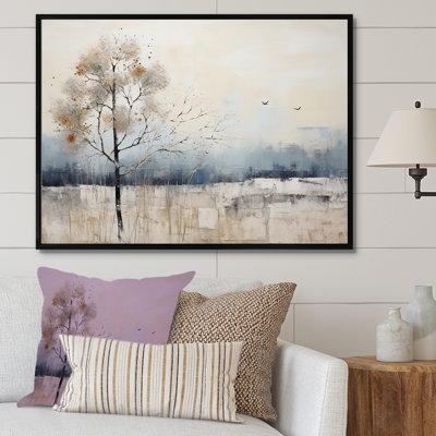 Minimalisme beige et bleu campagne II - impressions sur toile campagne