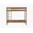 Natural Rubber Wood Twin-Over-Twin Bunk Bed With Boucle Upholstered Headboard, Footboard, Ladder, And Safety Guardrails