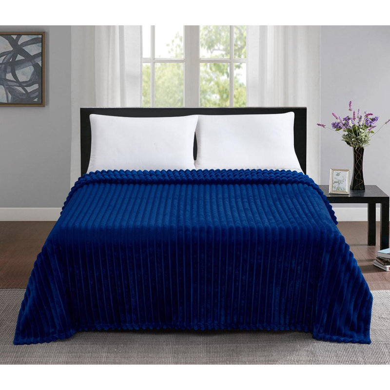 Machine Woven Throw Blanket, Blue, 200cm x 150cm