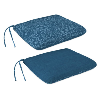 18" x 15" Reversible Outdoor Seat Cushion with Ties (Set of 2) by Winston Porter