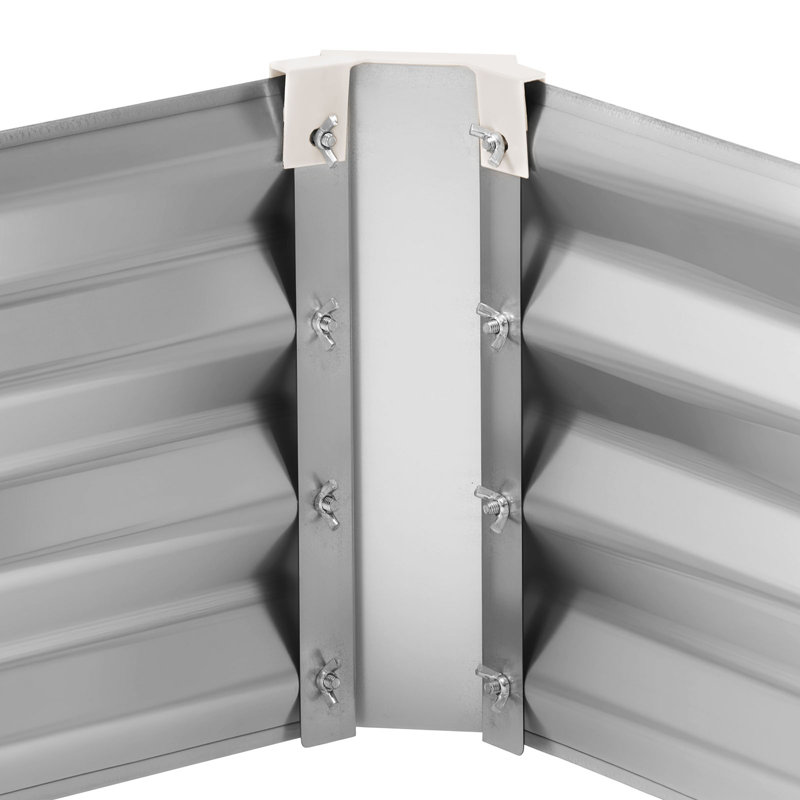 Galvanized Raised Garden Beds, 6 x 3 x 1 ft, Rectangular Metal Planter Boxes Kit Outdoor, Bottomless Elevated Planting Box with Gloves, Alu-Zinc, for Growing Flowers Vegetables, Silver