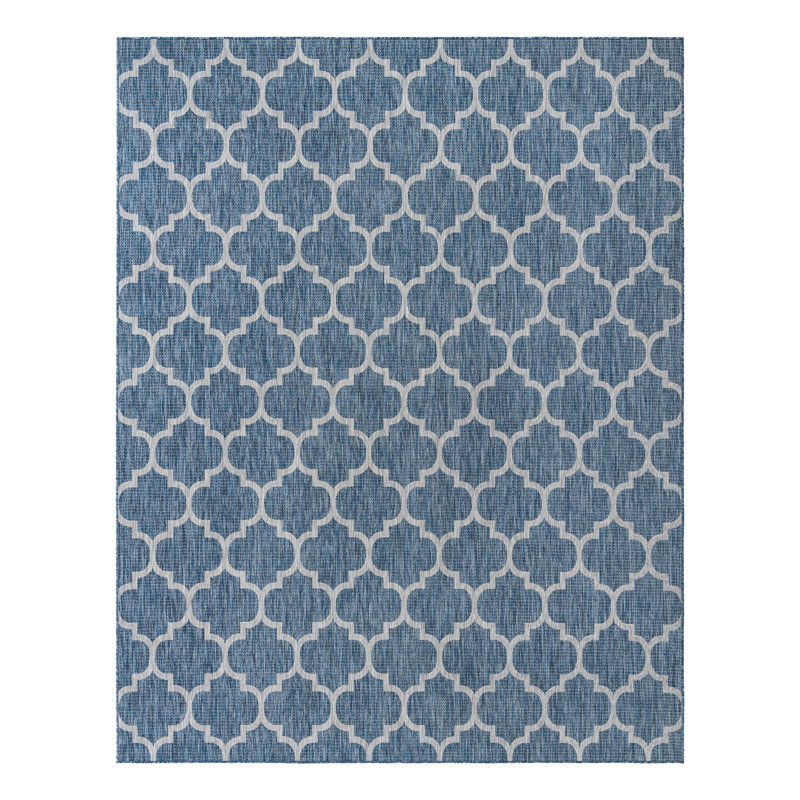 Suffolk Blue Indoor/Outdoor Area Rug, Rectangle 10' x 14'