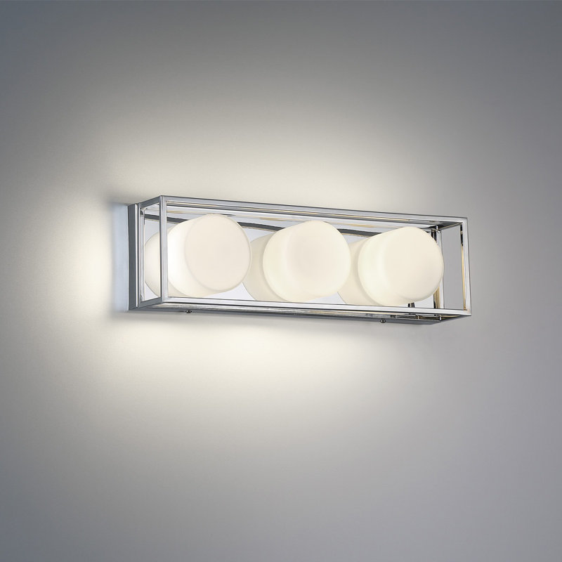 3 - Light Dimmable LED Bath Bar, Chrome