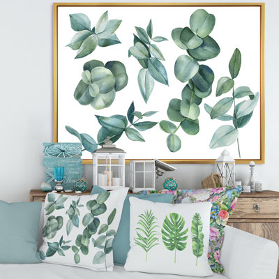 Feuilles d'eucalyptus vert foncé - Peinture sur toile