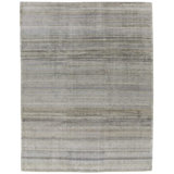 Origami Silk Geometric Area Rug in Blue/Gray/Silver