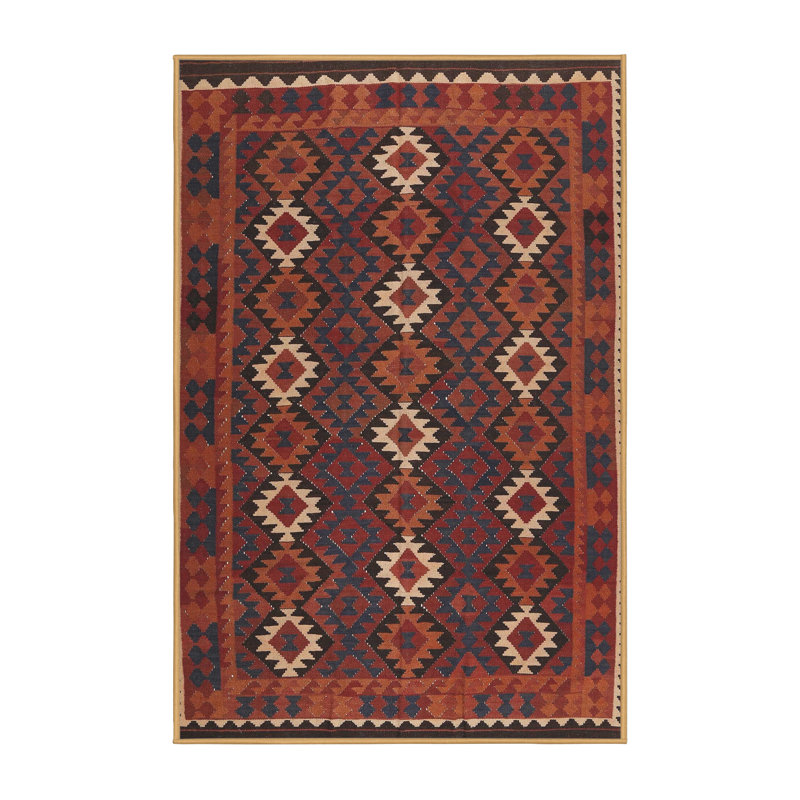 Tapis orange / brun Chestle, Rectangle 7 pi x 10 pi