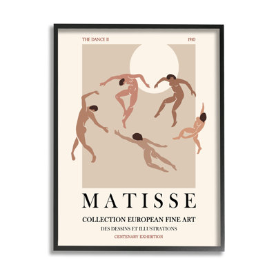 Dépliant Matisse Text Dancing People Neutral Tones
