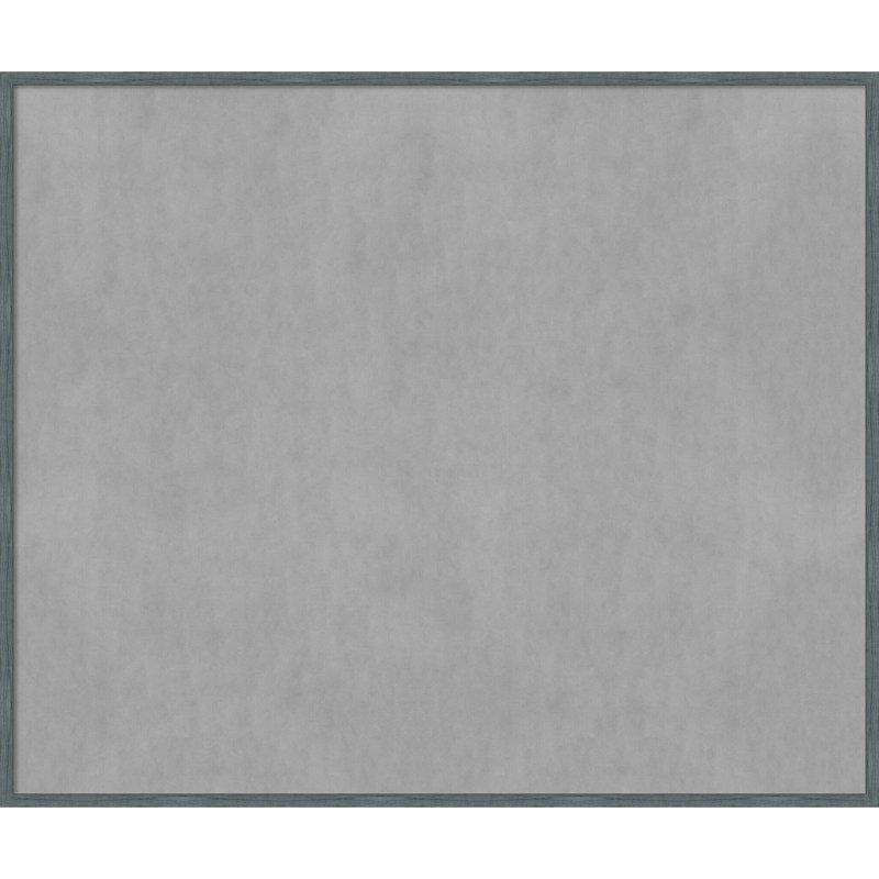 Tableau magnétique encadré étroit bleu-gris rustique, H 41 po x l 49 po