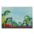Ambesonne Cartoon Cutting Board Large Size Animals on Train Artwork Multicolor