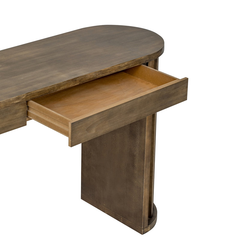 Console longue avec tiroirs en chêne 59 po Donnovan, Naturel