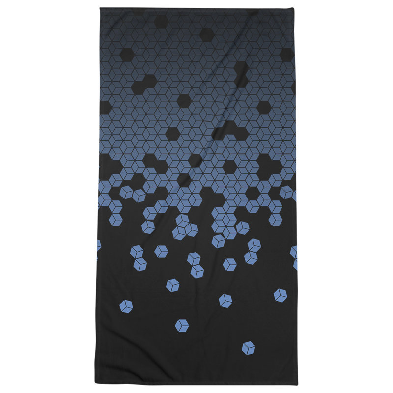 Serviette de bain cube culbuteur, bleu