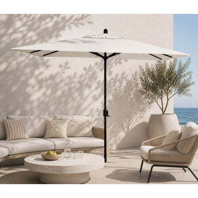 Olivier 116.7'' x 78.7'' Rectangular Market Umbrella