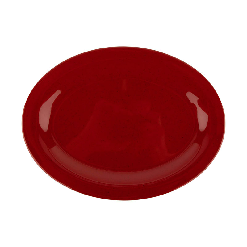 GET Melamine Oval Serving Platters,Red, 0.91" H x 11.25" L x 8.5" W