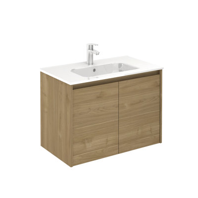 Mallie 32 " W Free Standing Wall Mounted 1 Single Vanity Bathroom Vanity With Ceramic Top