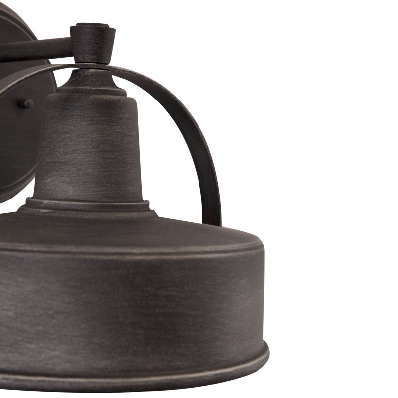 Velner Outdoor Barn Light, 8.25" H x 9" W x 9.25" D, Weathered Pewter