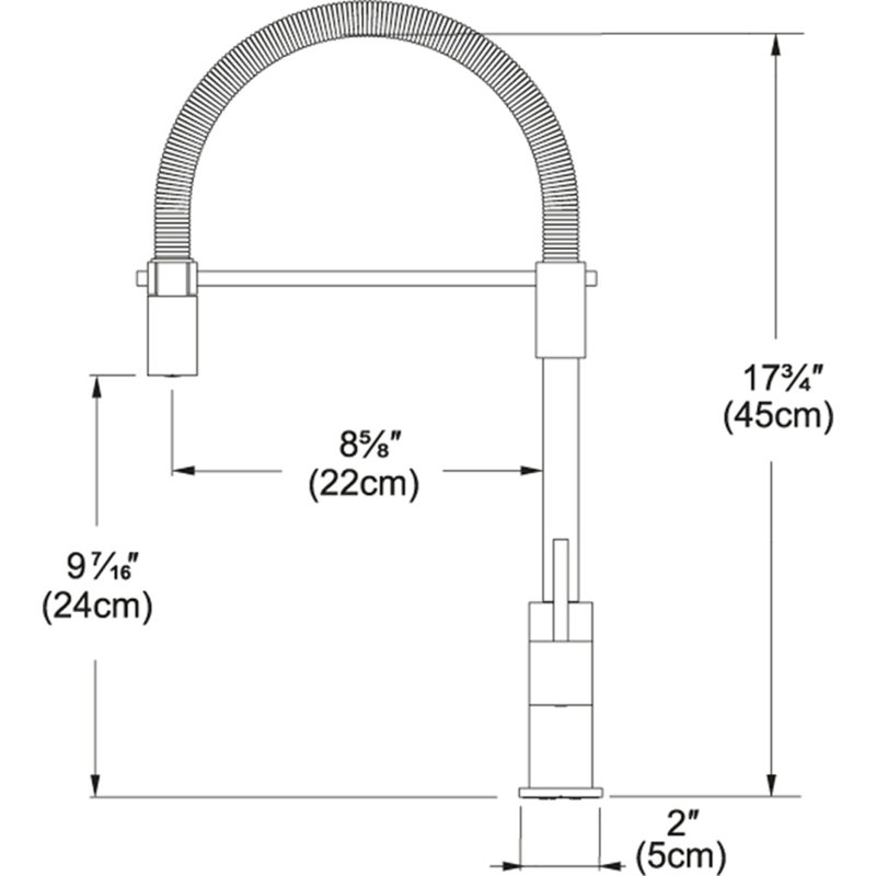 Planar Pull Down Single Handle Kitchen Faucet, Satin Nickel