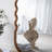 31.4X1.4X74" Oversized Wooden Floor Mirror With Unique Brown Frame