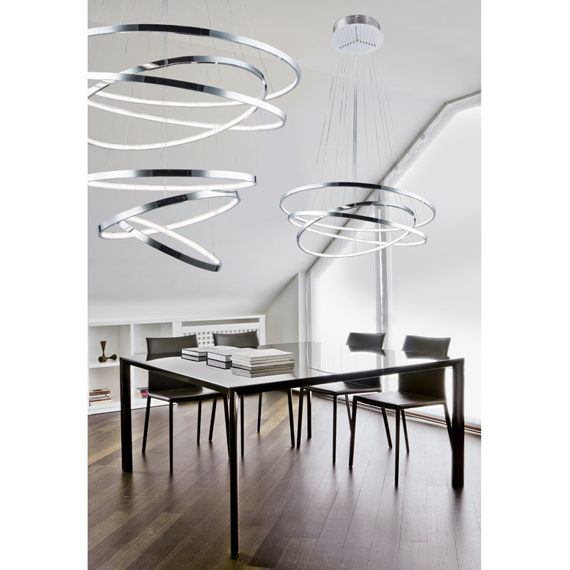 3 - Light LED Cluster Pendant, Chrome