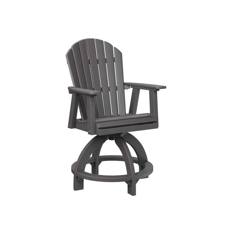 Chaise pivotante d'extérieur à dossier Comfo, 22.5", Gris fumée
