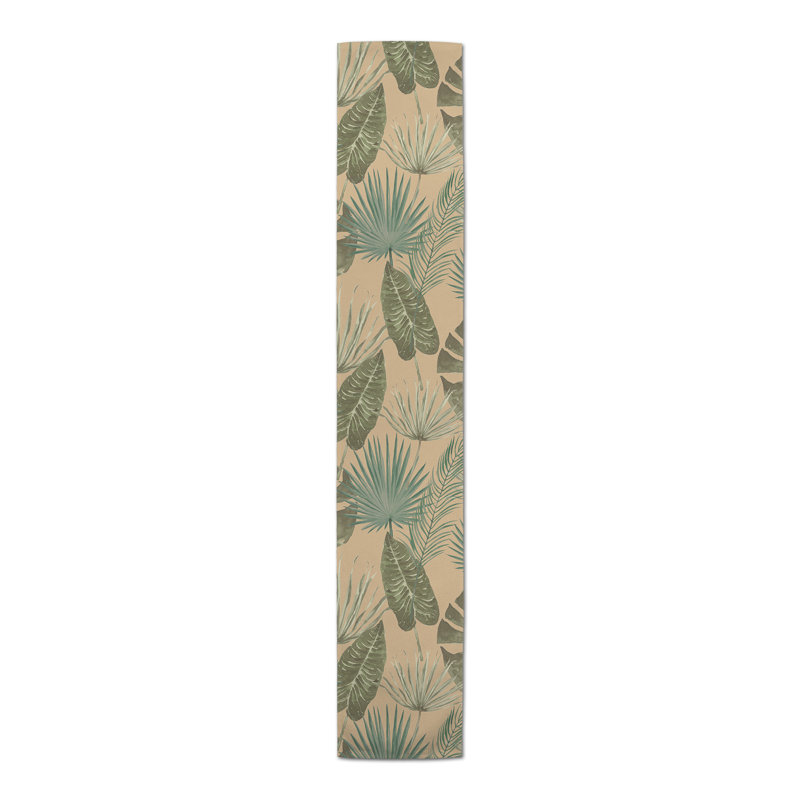 Chemin de table Floral, L 72 po x l 16 po, Beige