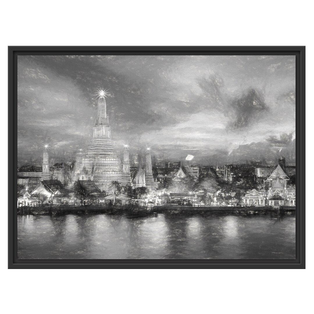 Gerahmtes Wandbild Tempel Bangkok Thailand