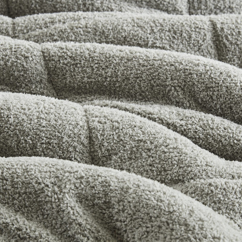 Édredon très relaxant, matériaux et matériaux gris, 100% rembourré gris, avec du beurre doux