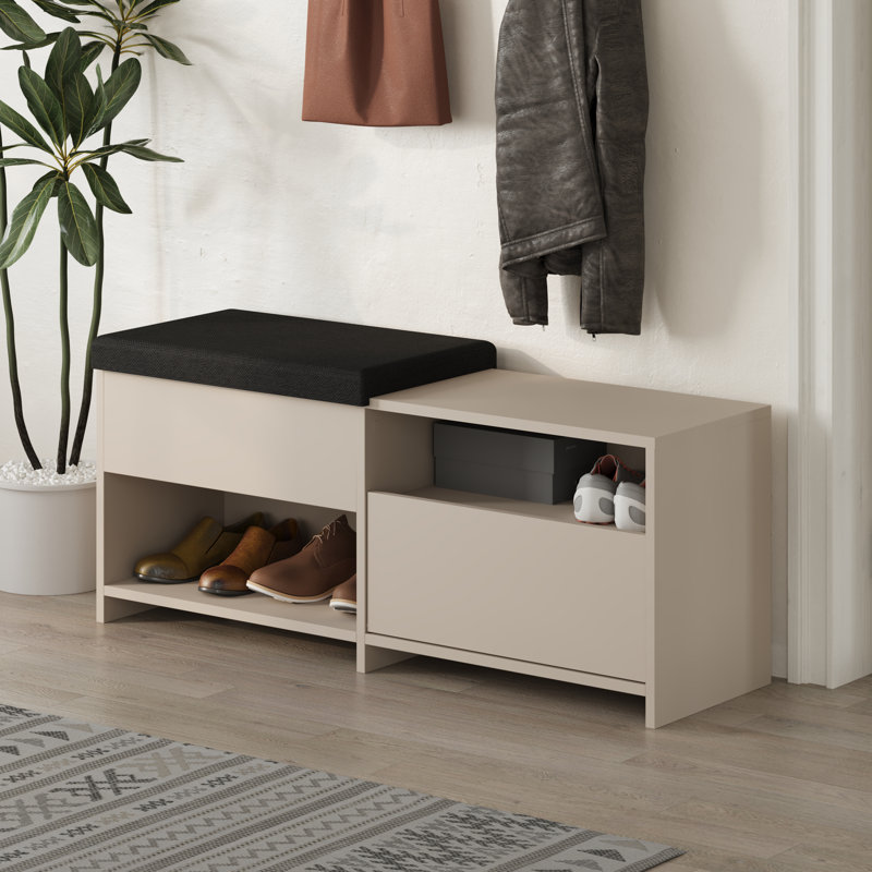 6 Pair Shoe Storage Cabinet, Sandstone